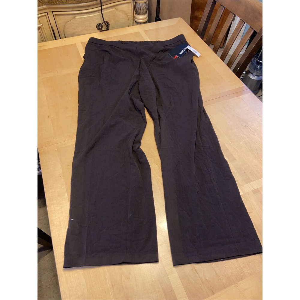 Briggs Comfort Waistband Pants Size 22 Brown‎ Stretch Womens